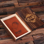 Gift Box & Baby Silhouette Brown Leather Notebook (Inside)