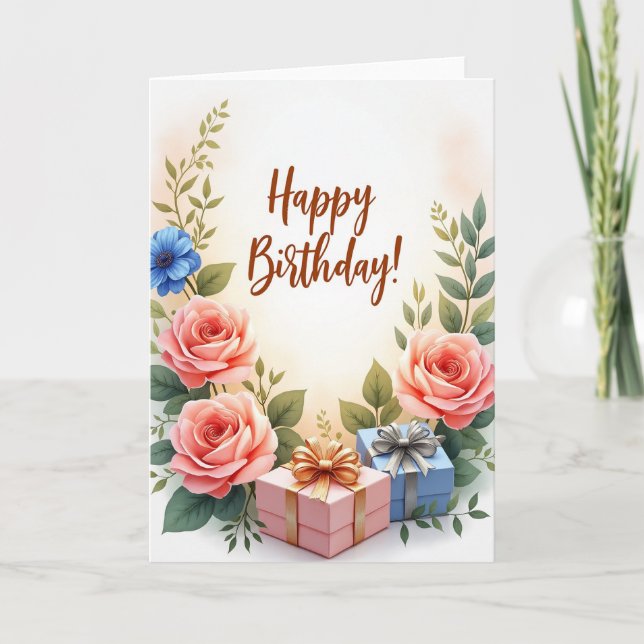 Gift Box Birthday Card (Front)