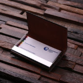 Gift Box & Brown Leather Business Card Holder (Inside)