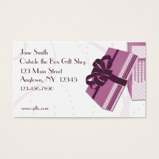 Customizable Gift Box Business Card