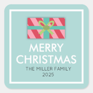 Gift-box Christmas Square Sticker
