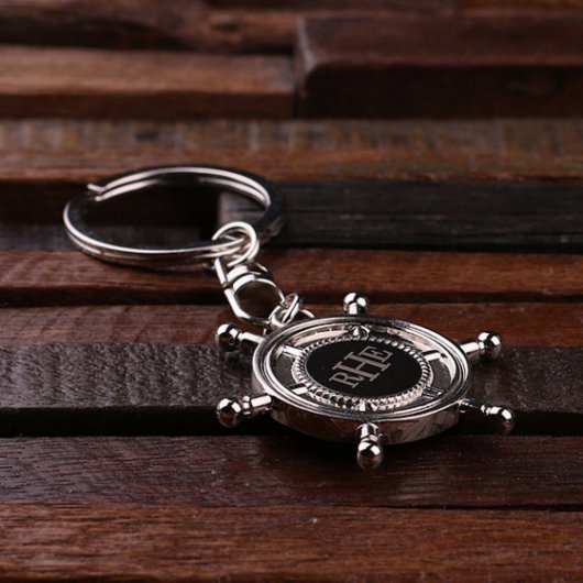 Gift Box & Classic Monogram Ship's Wheel Keychain (3/4)