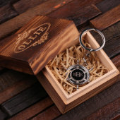 Gift Box & Classic Monogram Ship's Wheel Keychain (Inside)