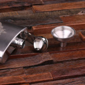 Gift Box & Engraved 5 oz. Stainless Steel Flask (Top)