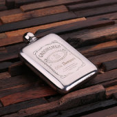 Gift Box & Engraved 6 oz. Stainless Steel Flask (Flask )