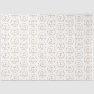 Gift Box Gold Illustration Tissue Paper