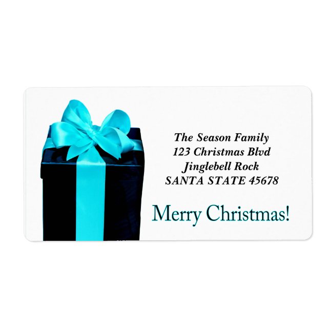 Gift Box Merry Christmas address label (Front)