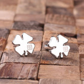 Gift Box & Monogram Lucky Shamrock Cufflinks (Front)
