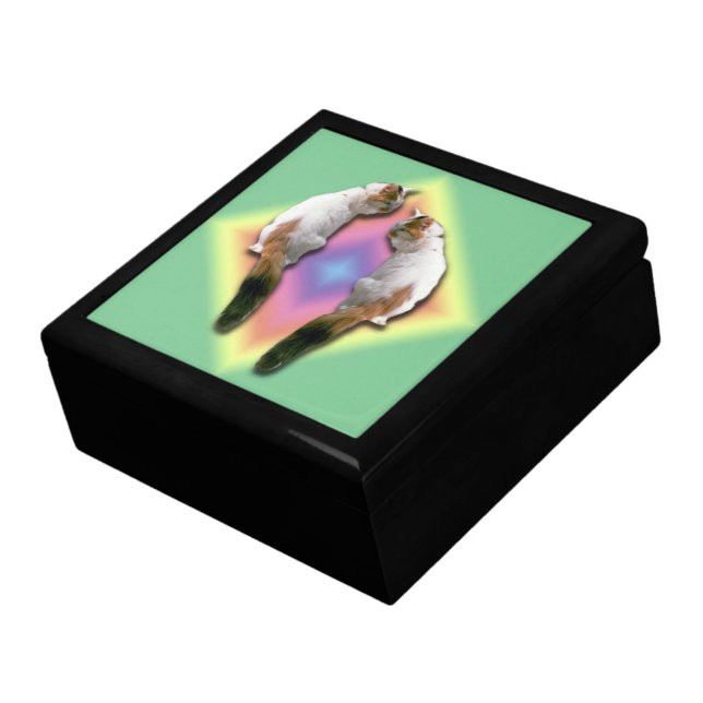 Gift Box - Rainbow Diamond with Cats (Side)