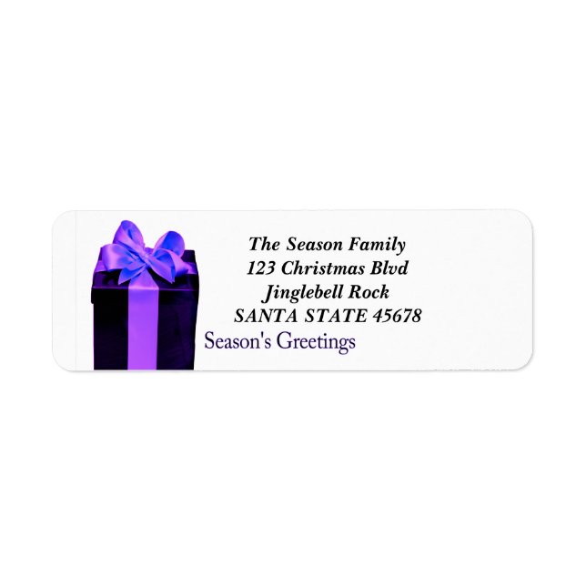 Gift Box Season's Greetings address label (Front)