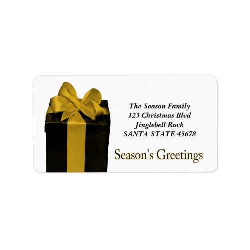 Gift Box Seasons Greetings address label