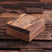 Gift Box & Unique Single Initial Steel Coasters (Box)