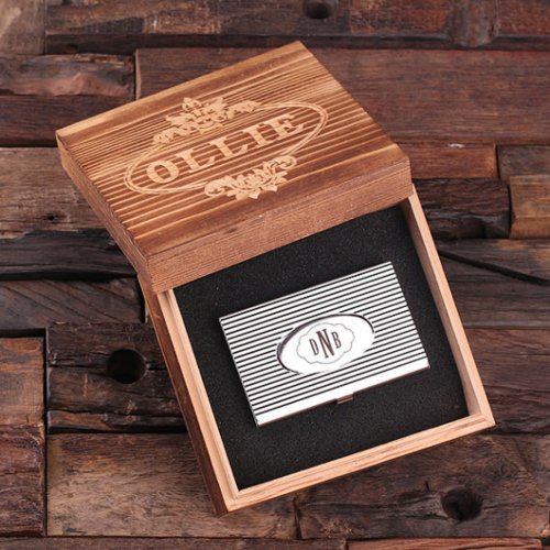 Gift Box w Stainless Steel Business Card Holder