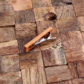 Gift Box with Classic Men's Cherry Wood Tie Clip (Back)