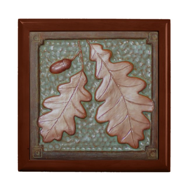 Gift Box with Oak Leaf Tile (Front)