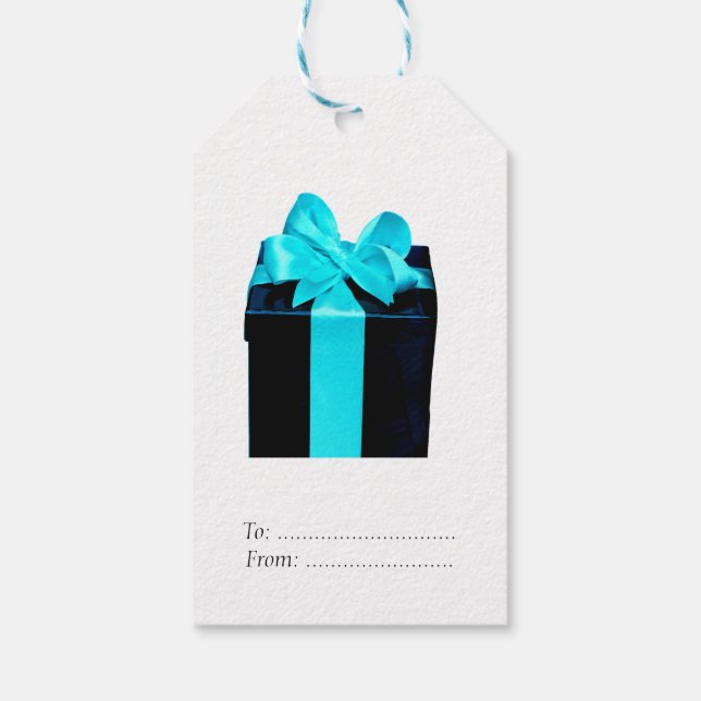 Gift Box with satin bow Tags (Back)