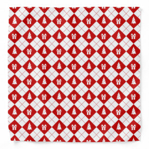 Gift Boxes and Christmas Trees Pattern Bandana