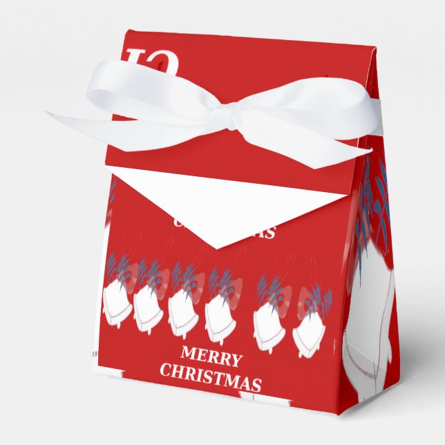 Gift Boxes "Merry Christmas" – Red (Front Side)