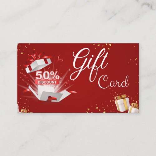 Gift card 50 discount christmas 2023