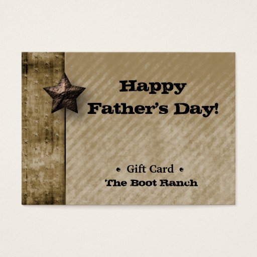 Customizable Gift Card Beige Denim Texas Star Business Cards