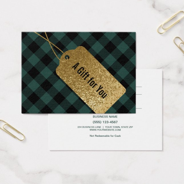 Gift Card Certificates | Green Buffalo Check (Office)