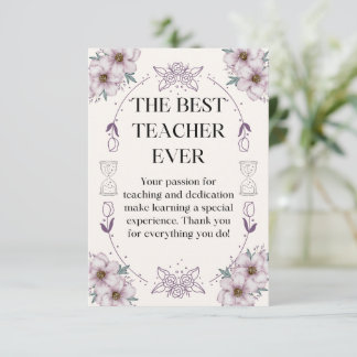 gift card for a teacher.
