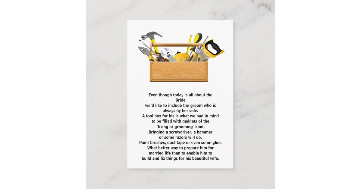 Gift Card for Groom Bridal Shower Invitation