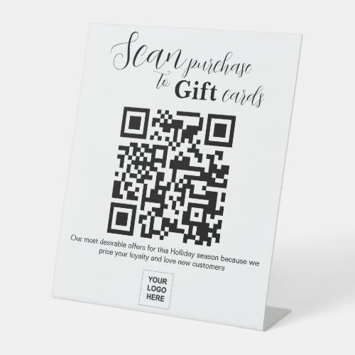 Gift card Purchase QR code Pedestal Sign
