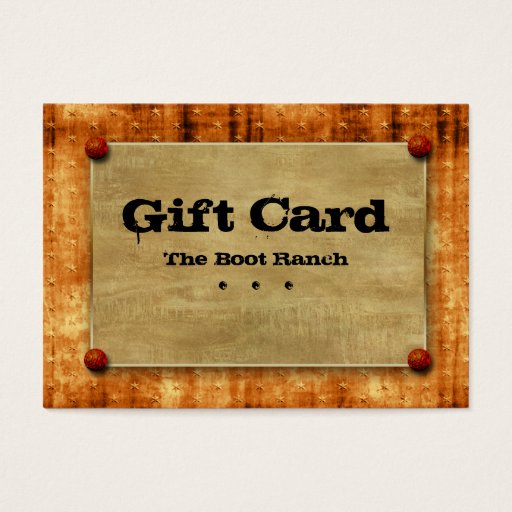 Customizable Gift Card Rust Denim Texas Star Business Card