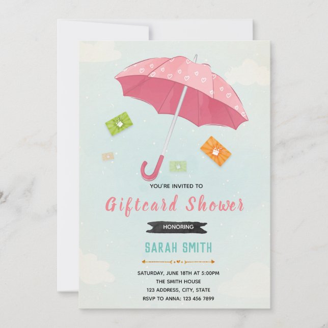 Gift card shower invitation (Front)
