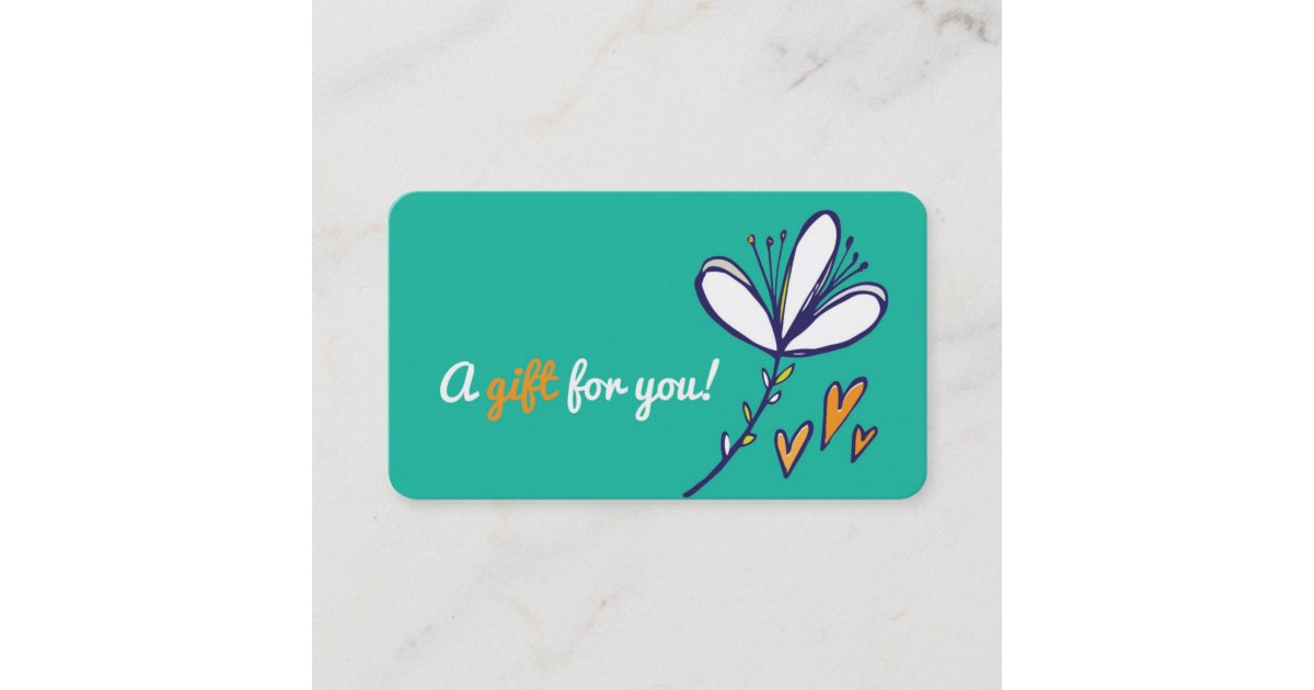 Gift Card Size Gift Certificate D1 052115 Zazzle