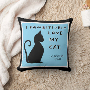 Gift! Cat Lover's cute cutom Throw Pillow