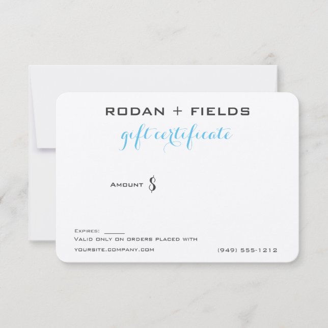 gift certificate (Front)