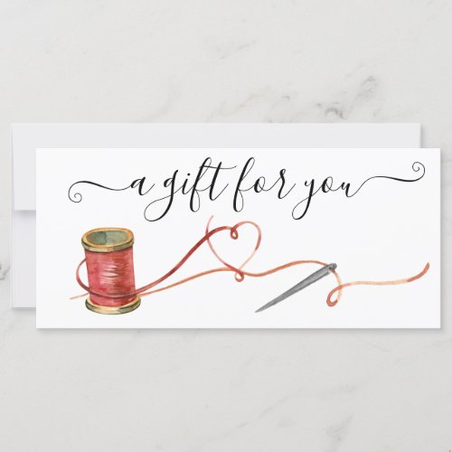 Gift Certificate Alterations Sewing Seamstress 