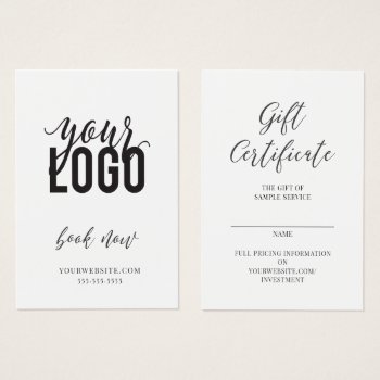 Gift Certificate And Business Card by Lets_Do_Business at Zazzle