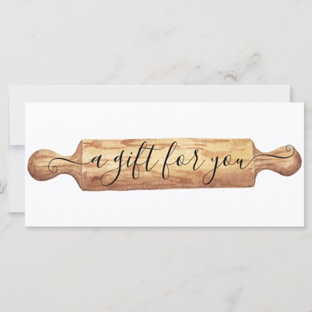Gift Certificate Baking Bakery Rolling Pin (Front)