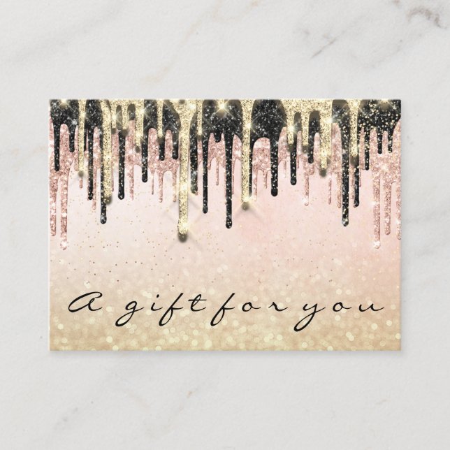 Gift Certificate Beauty Shop Hair Nails Glam Drips (Front)
