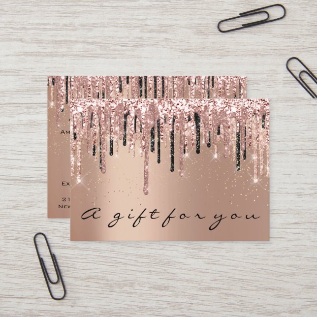 Gift Certificate Beauty Studio Hairstylist Blush (Front/Back In Situ)