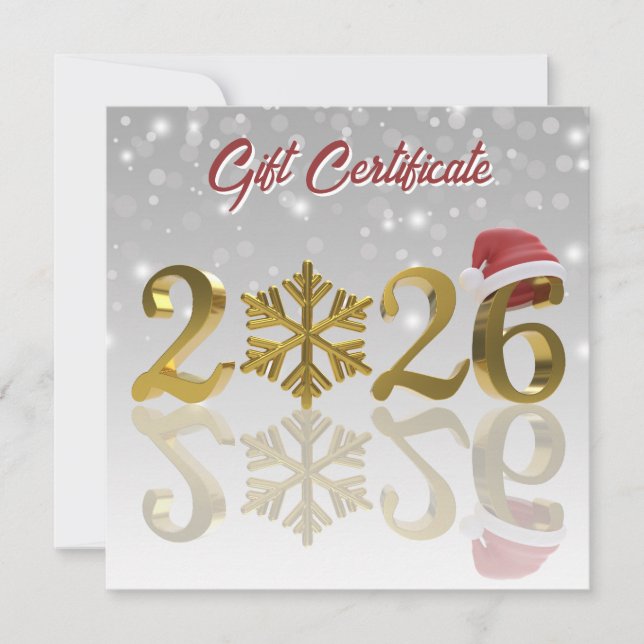 Gift Certificate Big Gold 2026 Holiday Gift Card (Front)