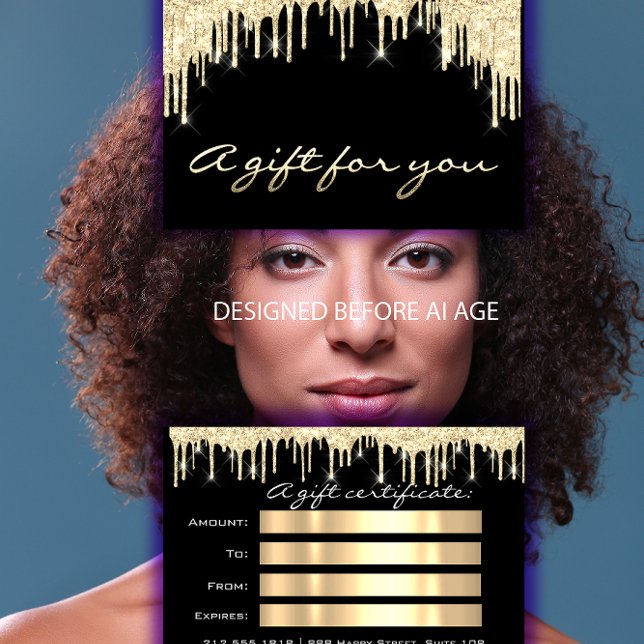 Gift Certificate Black Gold Eyelash Makeup Hair (Gift Certificate Black Gold Eyelash Makeup Hair)