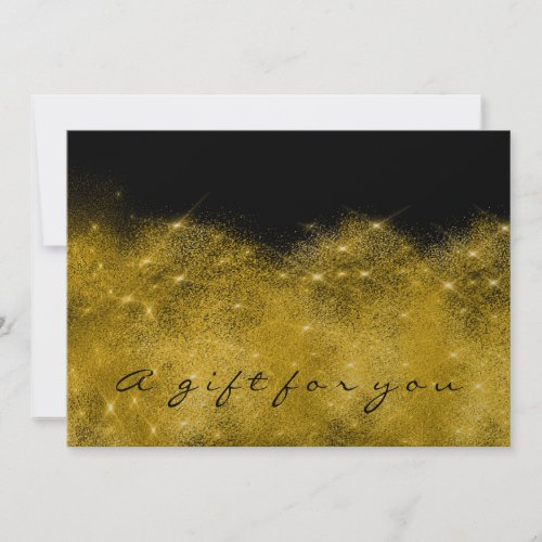 Gift Certificate Black Gold Glitter Lash Beauty
