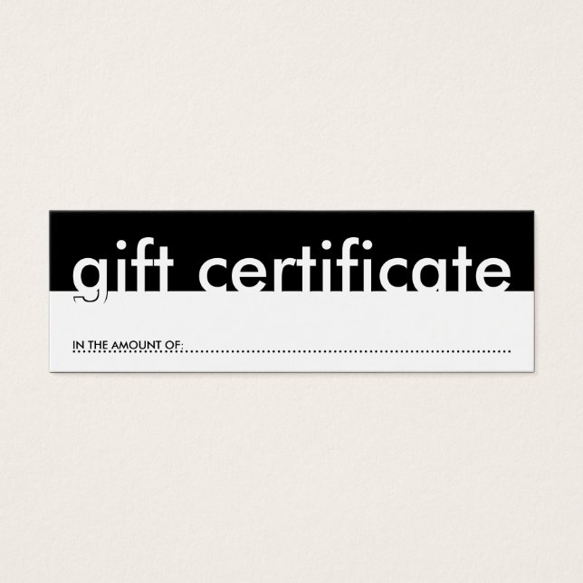 gift certificate (blank amount) (Front)