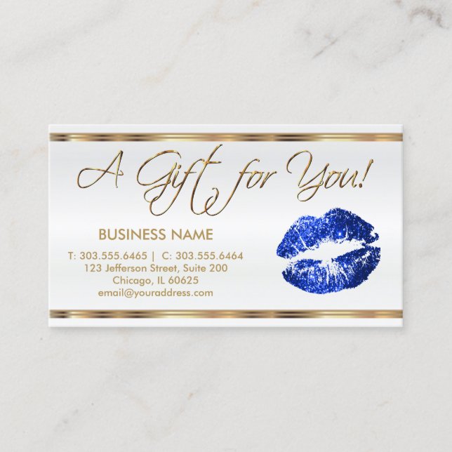 Gift Certificate  Blue Lipstick Business (Front)