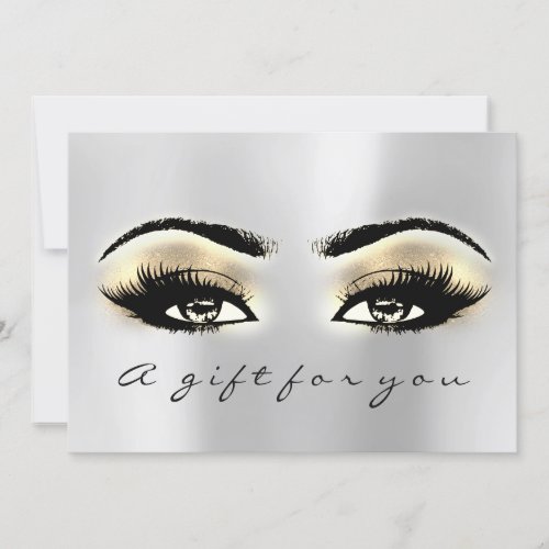 Gift Certificate Brown Eye Gold Lash Beauty Makeup