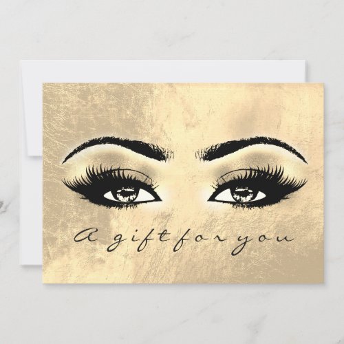 Gift Certificate Brown Eye Gold Lash Beauty Makeup