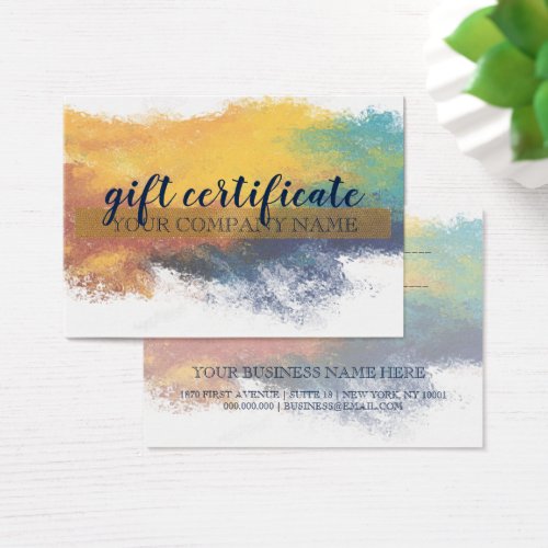 Gift Certificate Card Mighty 35 x 25Standard