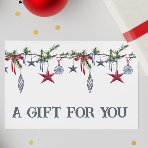 Gift Certificate Christmas Holiday Ornaments