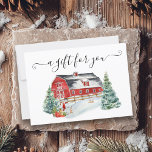 Gift Certificate Christmas Winter Barn<br><div class="desc">This design may be personalized in the area provided by changing the photo and/or text. Or it can be customized by clicking Personalize this Template and then choosing the click to customize further option and delete or change the color of the background, add text, change the text color or style,...</div>