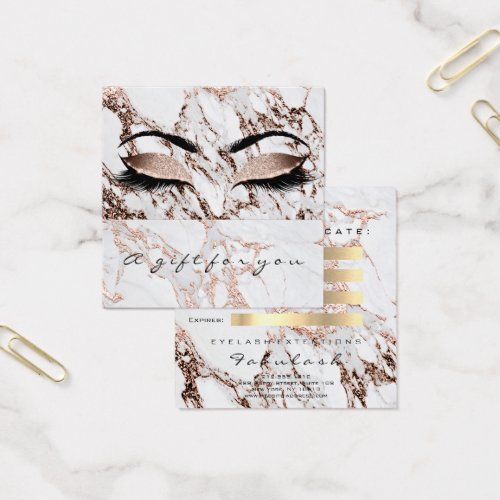 Gift Certificate Copper Marble Glitter Lash Makeup