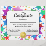 Gift Certificate Create a Customizable 8.5x11